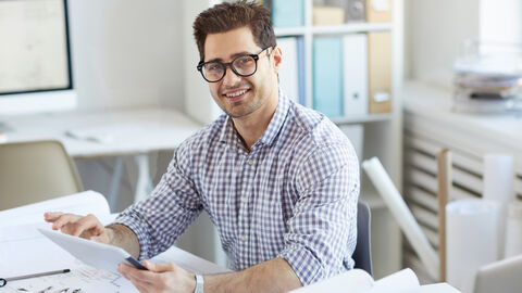 Arbeit mit dem Tablet