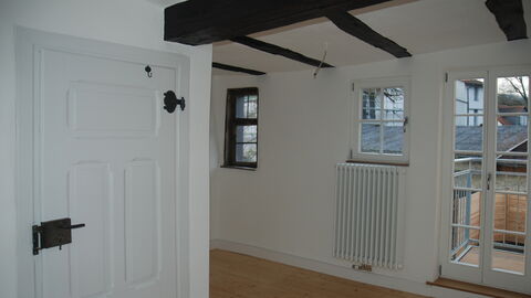 Innenansicht des alten Fachwerkhauses in der Marburger Kappesgasse 6.