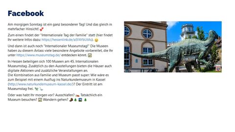 Facebook-Post vom 14. Mai 2022