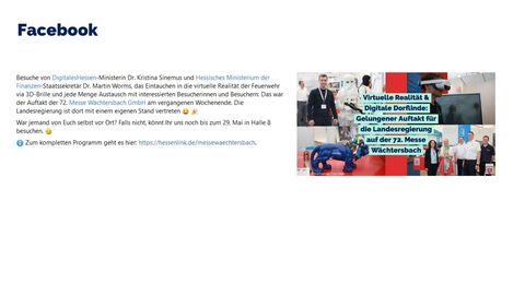 Facebook-Post vom 24. Mai 2022