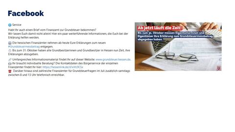 Facebook-Post vom 01.07.2022