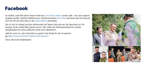 Facebook-Post vom 10.07.2022