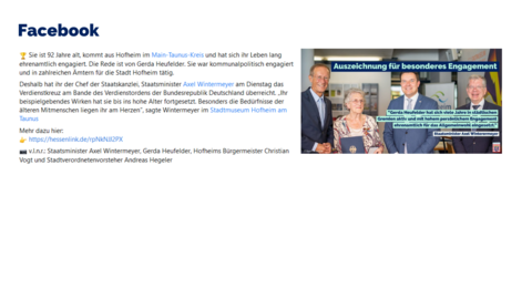 Facebook-Post vom 20. Juli 2022