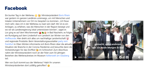 Facebook-Post vom 23. Juli 2022