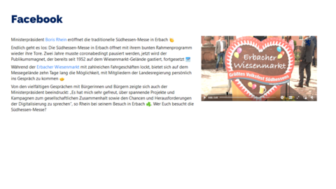 Facebook-Post vom 24. Juli 2022