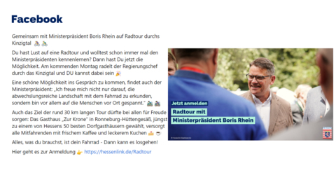 Facebook-Post vom 26. Juli 2022 Facebook-Post vom 26. Juli 2022