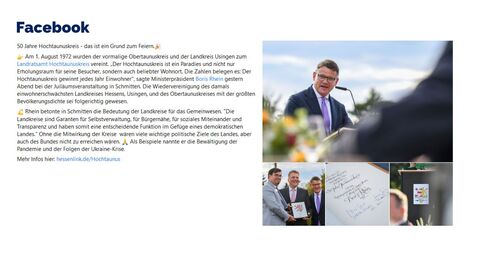 Facebook-Post vom 08. September 2022