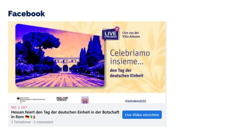 Facebook-Post vom 1. Oktober 2022