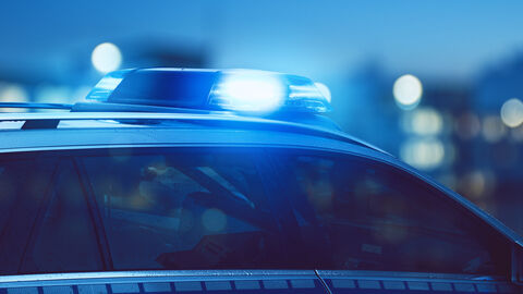 Blaulicht Blaulicht an einem Polizeiauto