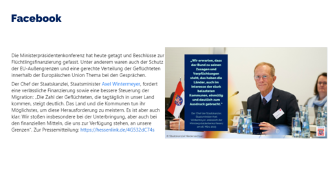 Facebook-Post von Donnerstag, 16. März 2023 um 18:15