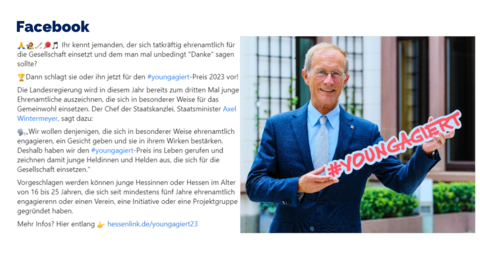 Facebook Post von Montag, 3. April 2023 um 11:29