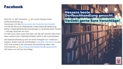 Facebook Post von Mittwoch, 5. April 2023 um 07:43