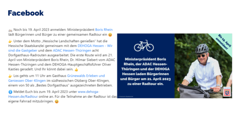 Facebook-Post vom 18.04.2023