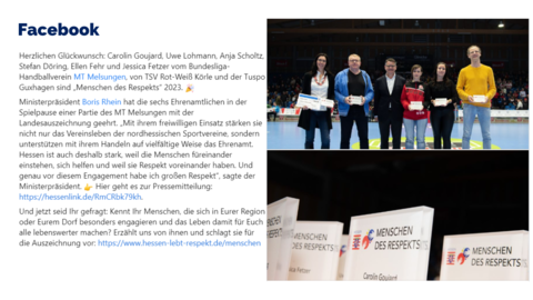 Facebook-Post vom 22.04.2023