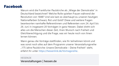 Facebook-Post vom 26.04.2023 Facebook-Post vom 26.04.2023