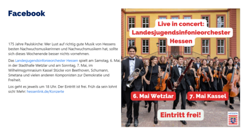 Facebook-Post vom 05.05.2023