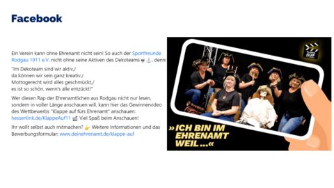 Facebook-Post vom 14.05.2023