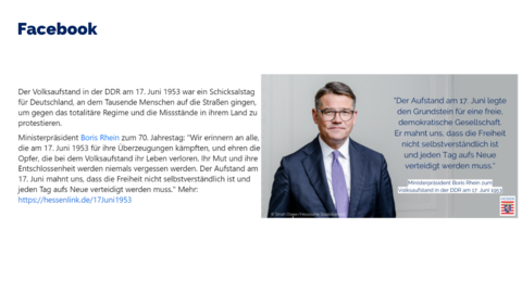 Facebook-Post vom 17.06.2023