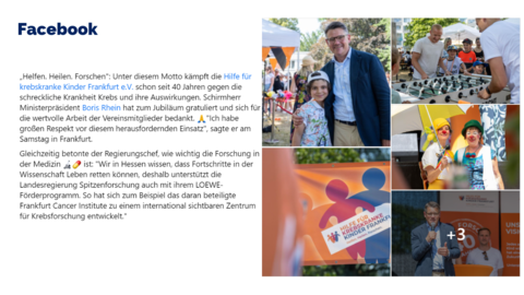 Facebook-Post vom 09. Juli 2023