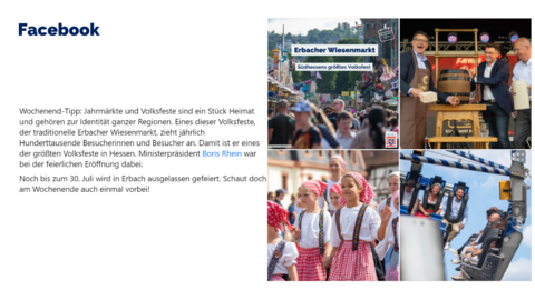 Facebook-Post vom 28. Juli 2023