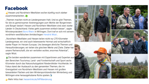 Facebook-Post vom 31.Juli 2023