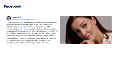 Facebook-Post vom 20. Oktober 2023