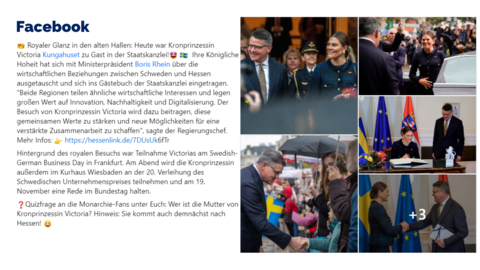 Facebook Post vom 17. November 2023 um 16:51 Uhr