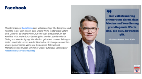 Facebook Post vom 19. November 2023 um 8:15 Uhr