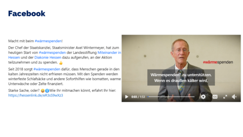 Facebook-Post vom 24. November 2023