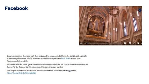 Facebook-Post vom 18. Januar 2024