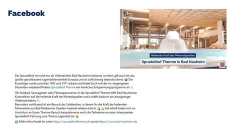 Facebook-Post vom 20. Januar 2024