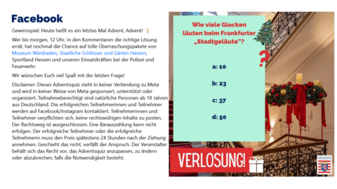 Facebook-Post vom 24. Dezember 2023