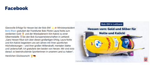 Facebook-Post vom 02. Februar 2024