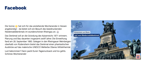 Facebook-Post vom 01. März 2024