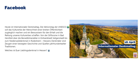 Facebook-Post vom 18. April 2024