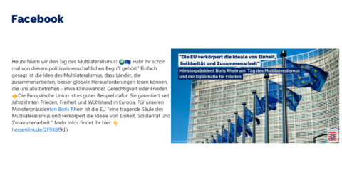 Facebook-Post vom 24. April 2024