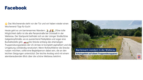 Facebook-Post vom 26. April 2024