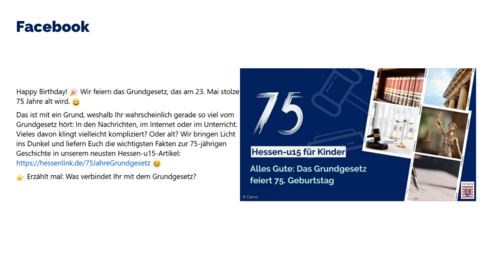 Facebook-Post von Montag, 20. Mai 2024 um 09:00