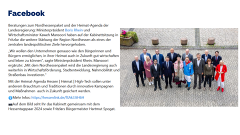 Facebook-Post von Freitag, 31. Mai 2024 um 12:50