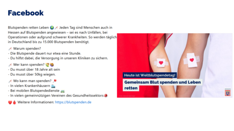 Facebook-Post vom 14. Juni 2024