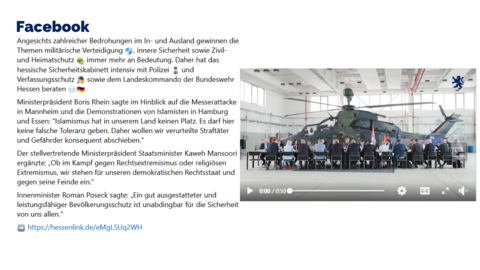 Facebook-Post vom 17. Juni 2024