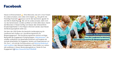 Facebook-Post vom 18. Juli 2024