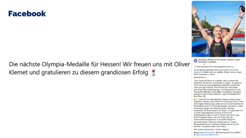 Facebook-Post vom 09. August 2024