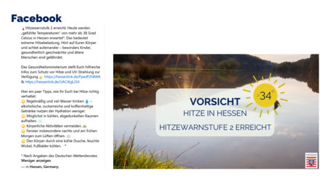 Facebook-Post vom 13. August 2024