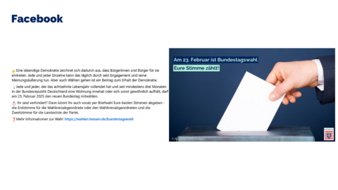 Facebook-Post vom 15. Februar 2025