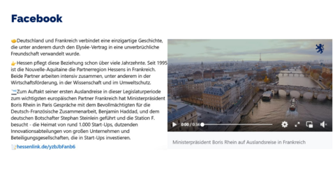 Facebook-Post vom 05. November 2024