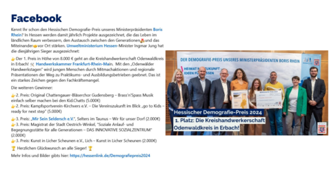 Facebook Post vom 28. November 2024