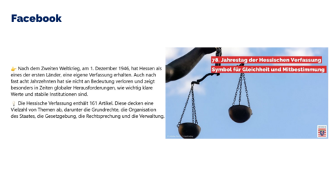 Facebook Post vom 01. Dezember 2024