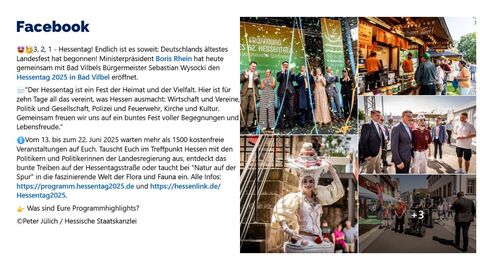 Facebook Post vom 13. Juni 2025