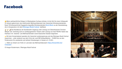 Facebook-Post vom 9. Dezember 2024